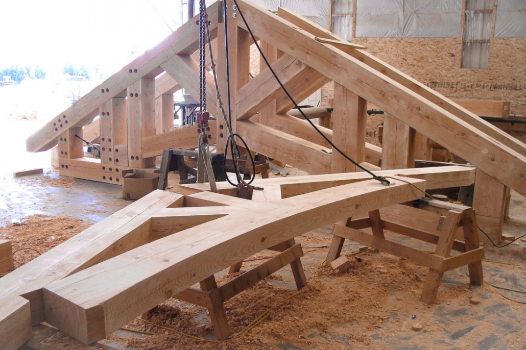 Hidden Connections abound in this complex timber truss